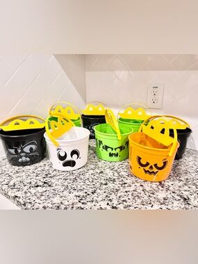 McDonald’s Halloween Boo Buckets-Ghost, Pumpkin, Black Cat, Goblin
